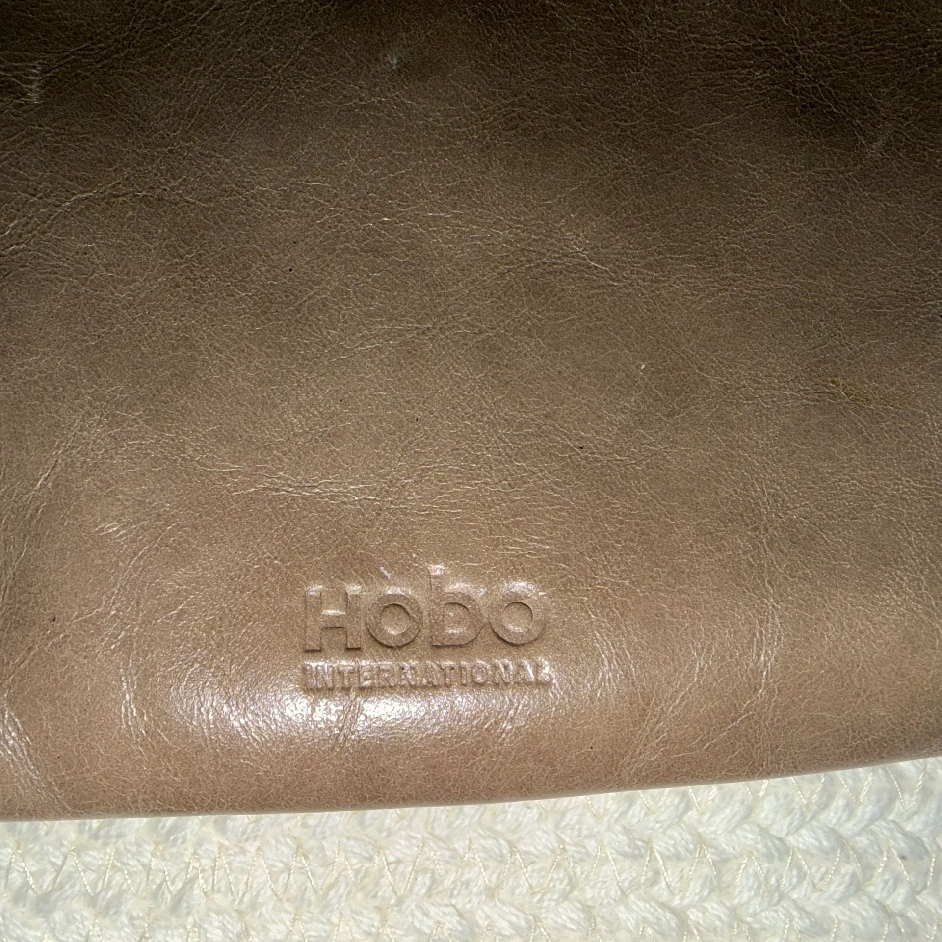Hobo TaupeLeather Crossbody Bag Purse 12