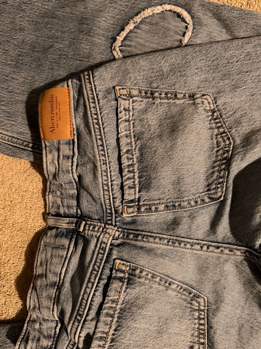 Abercrombie Kids Low Rise Baggy Jeans Size 13/14 Heart Patch Blue 9