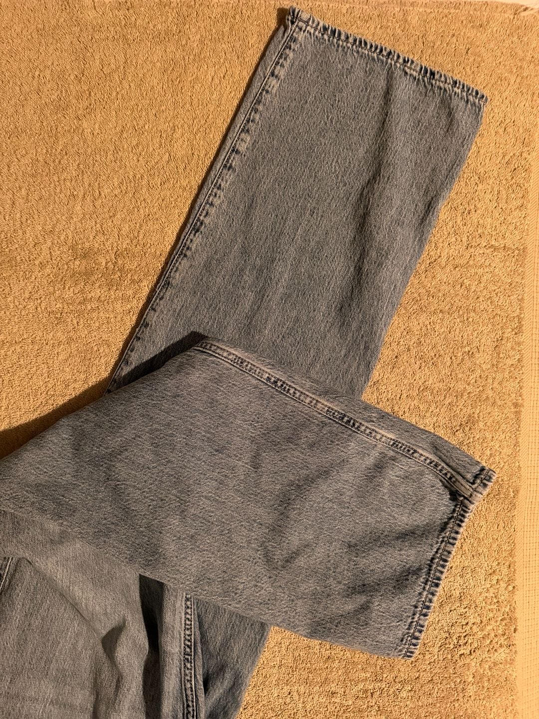 Abercrombie Kids Low Rise Baggy Jeans Size 13/14 Heart Patch Blue 12
