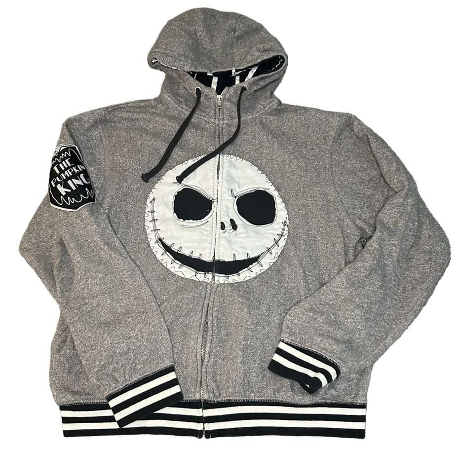 Vintage Disney The Nightmare Before Christmas Jack Skellington Zip Up Hoodie 1