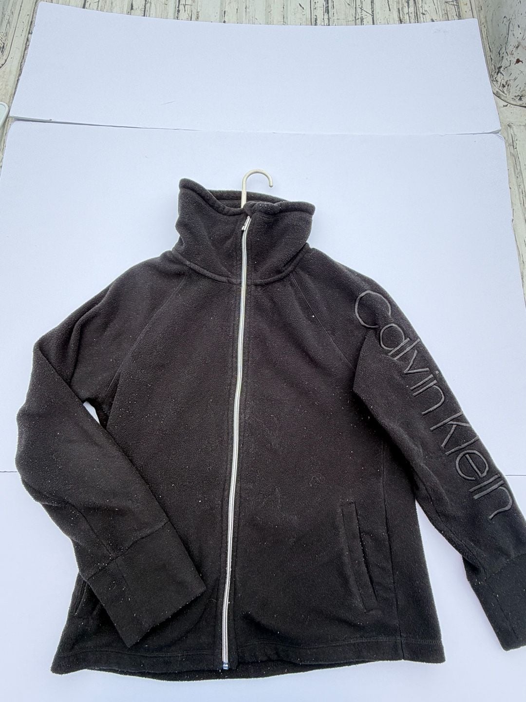 Calvin Klein Performance Fleece Jacket Size M Black Full Zip 2