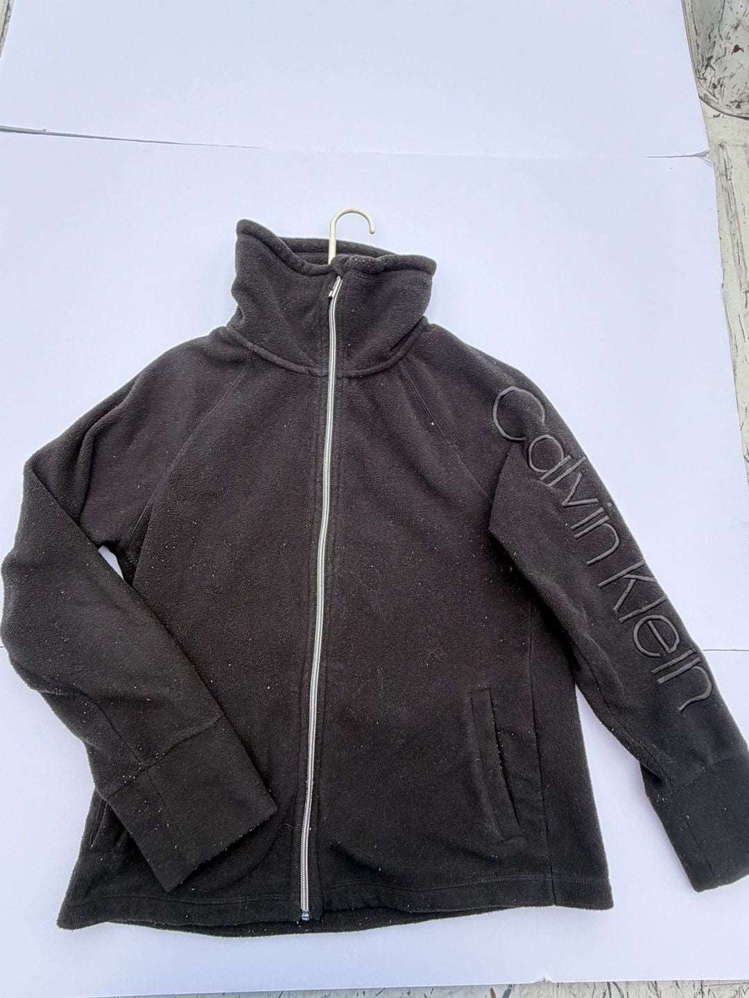 Calvin Klein Performance Fleece Jacket Size M Black Full Zip 3