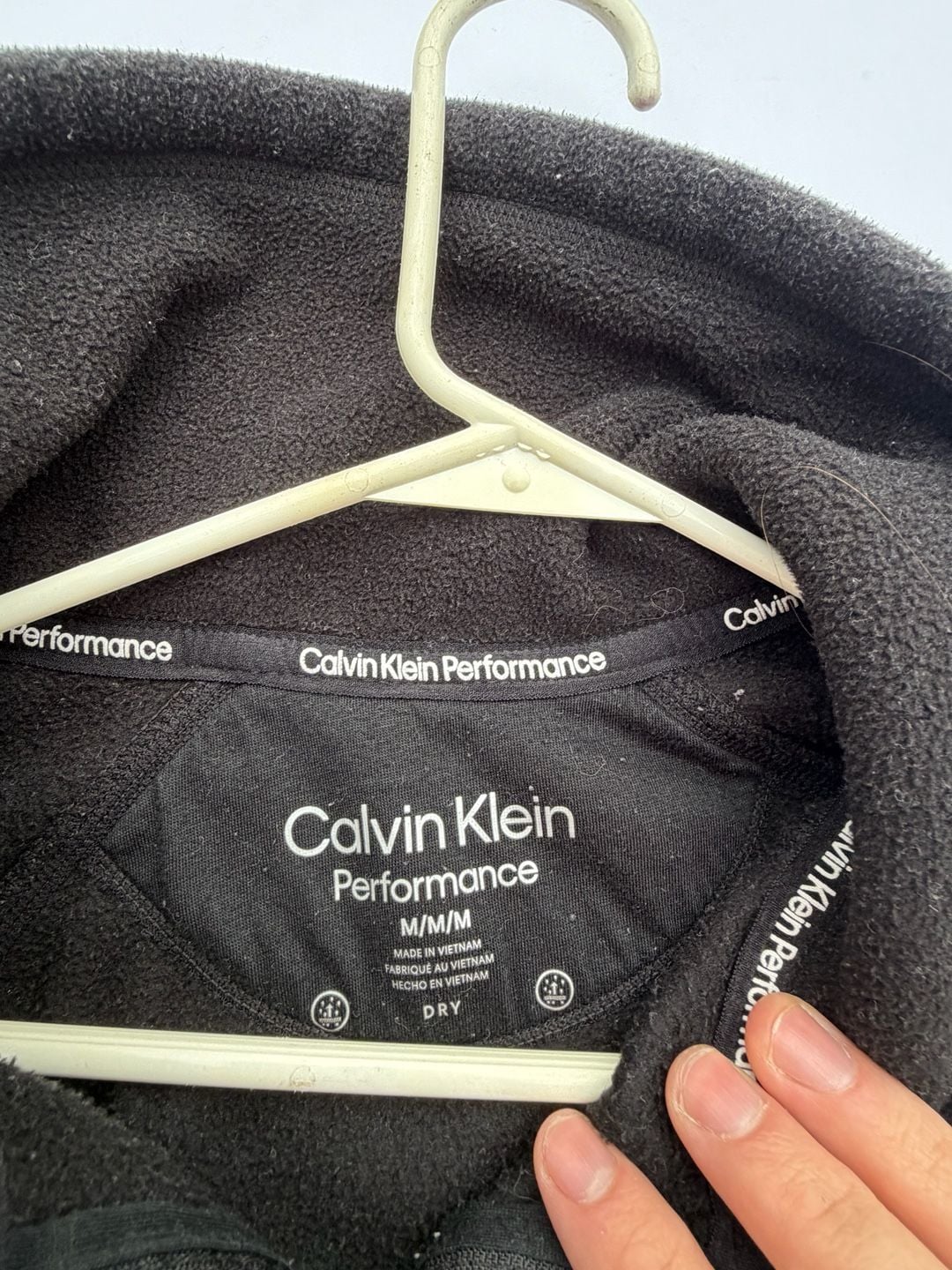 Calvin Klein Performance Fleece Jacket Size M Black Full Zip 4
