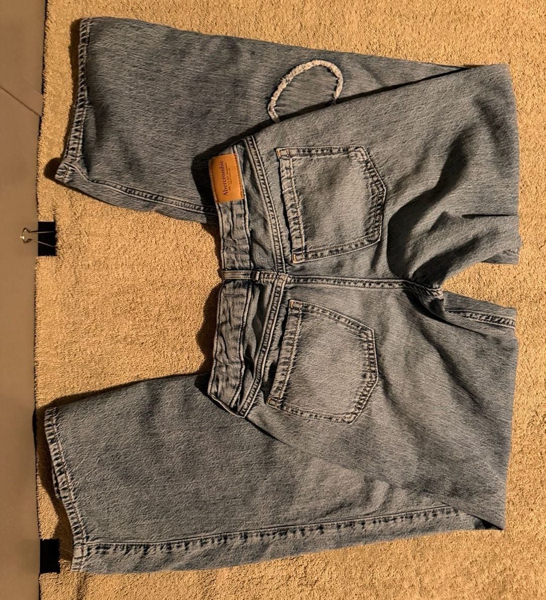 Abercrombie Kids Low Rise Baggy Jeans Size 13/14 Heart Patch Blue 8
