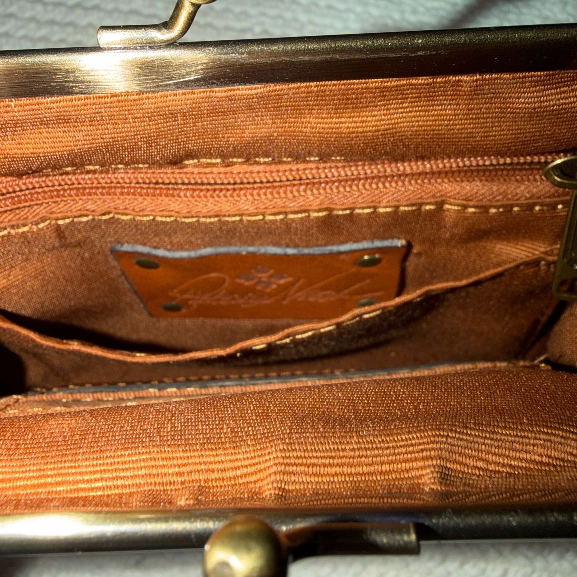 Patricia Nash Savena Tooled Leather Kiss-Lock Wristlet 5