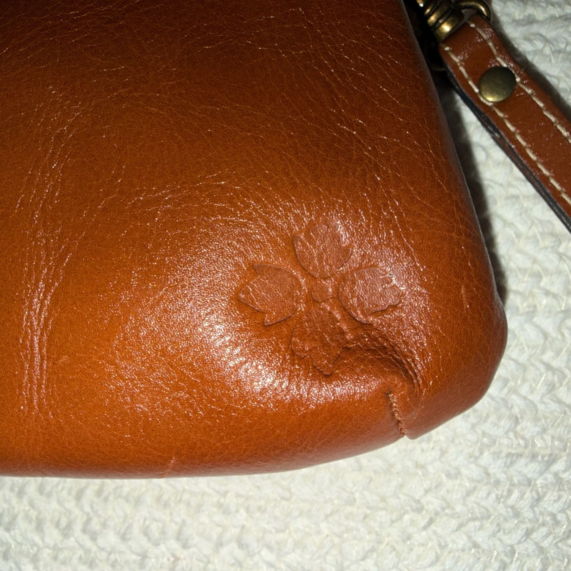 Patricia Nash Savena Tooled Leather Kiss-Lock Wristlet 8