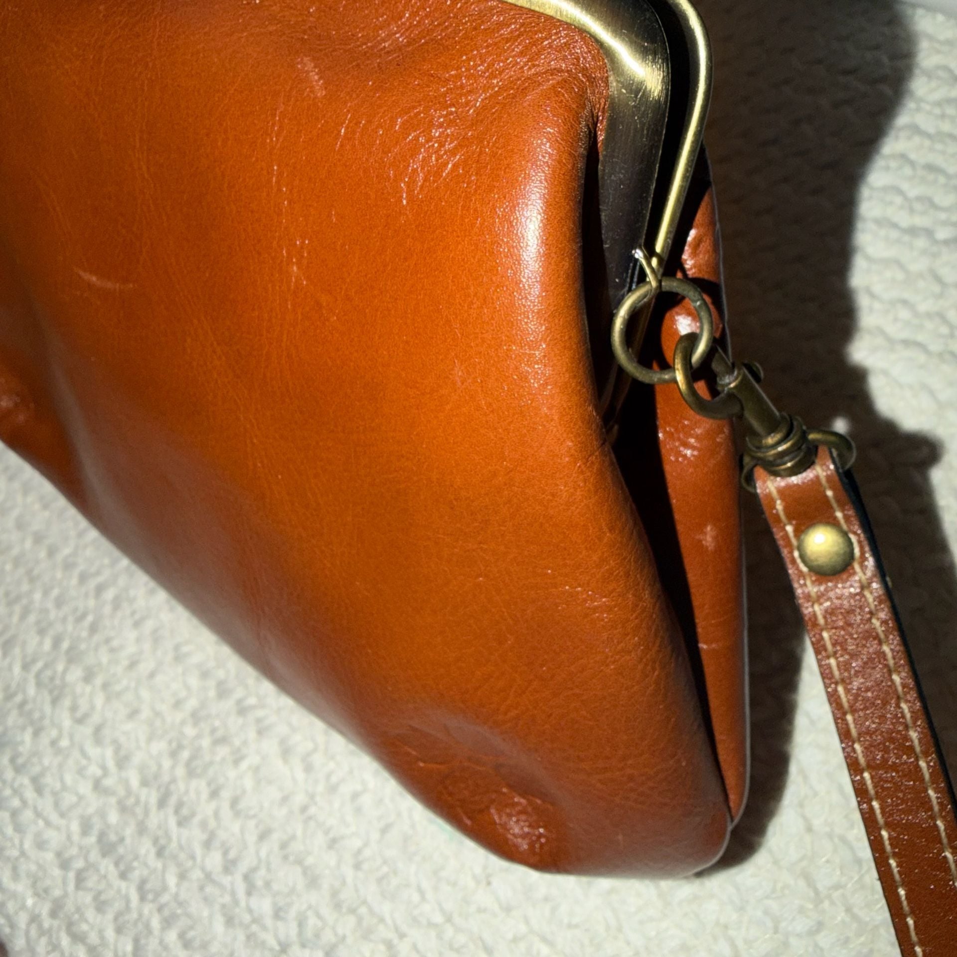 Patricia Nash Savena Tooled Leather Kiss-Lock Wristlet 11