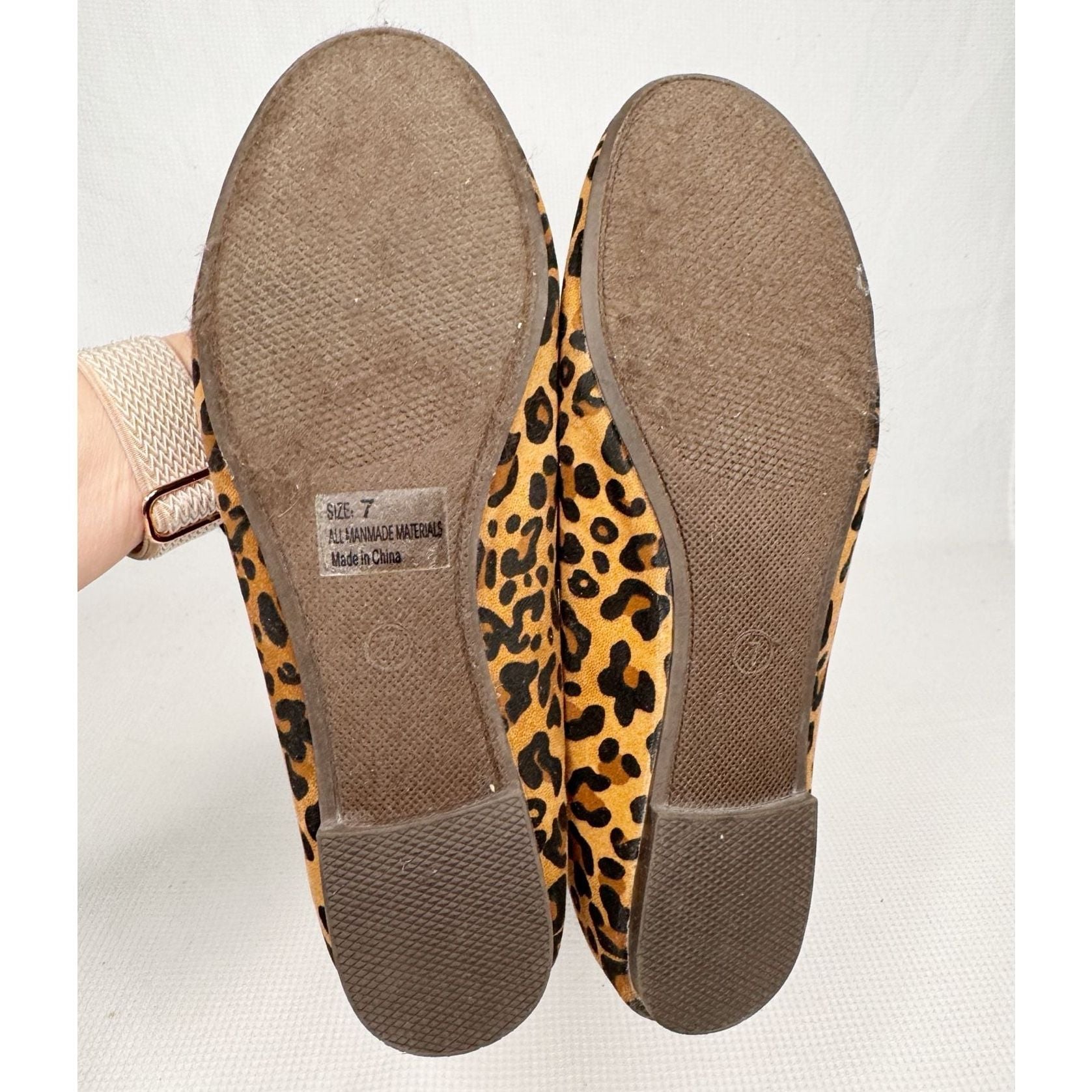 Unbranded Leopard T-Bar Ballet Flats Size 7 7