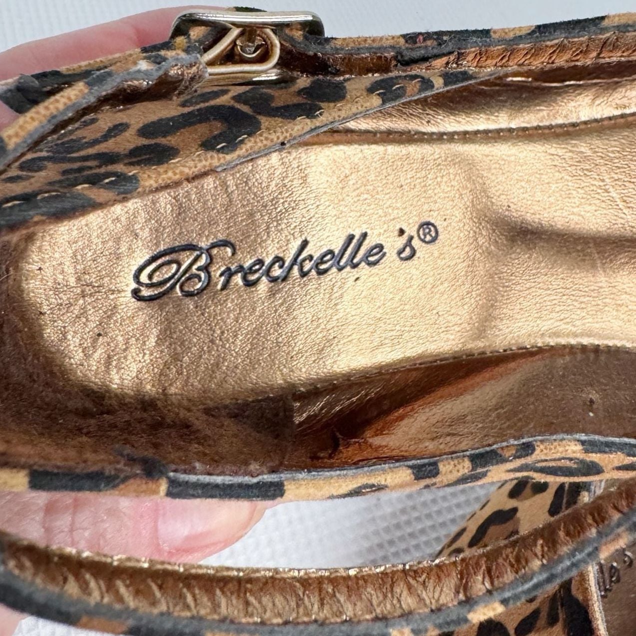 Unbranded Leopard T-Bar Ballet Flats Size 7 8
