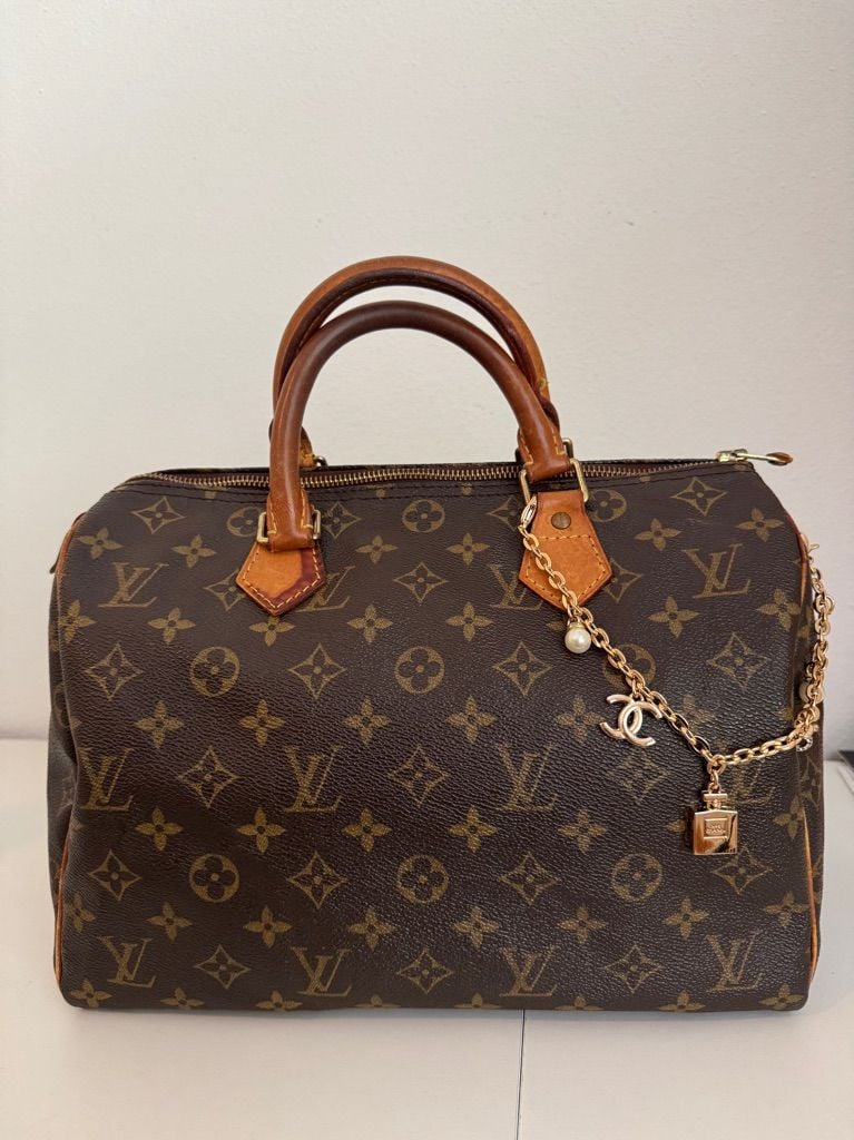 Louis Vuitton Monogram Speedy 30 Handbag Brown 2