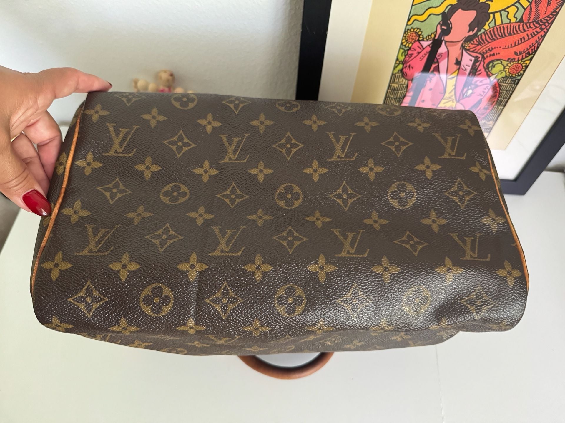 Louis Vuitton Monogram Speedy 30 Handbag Brown 6