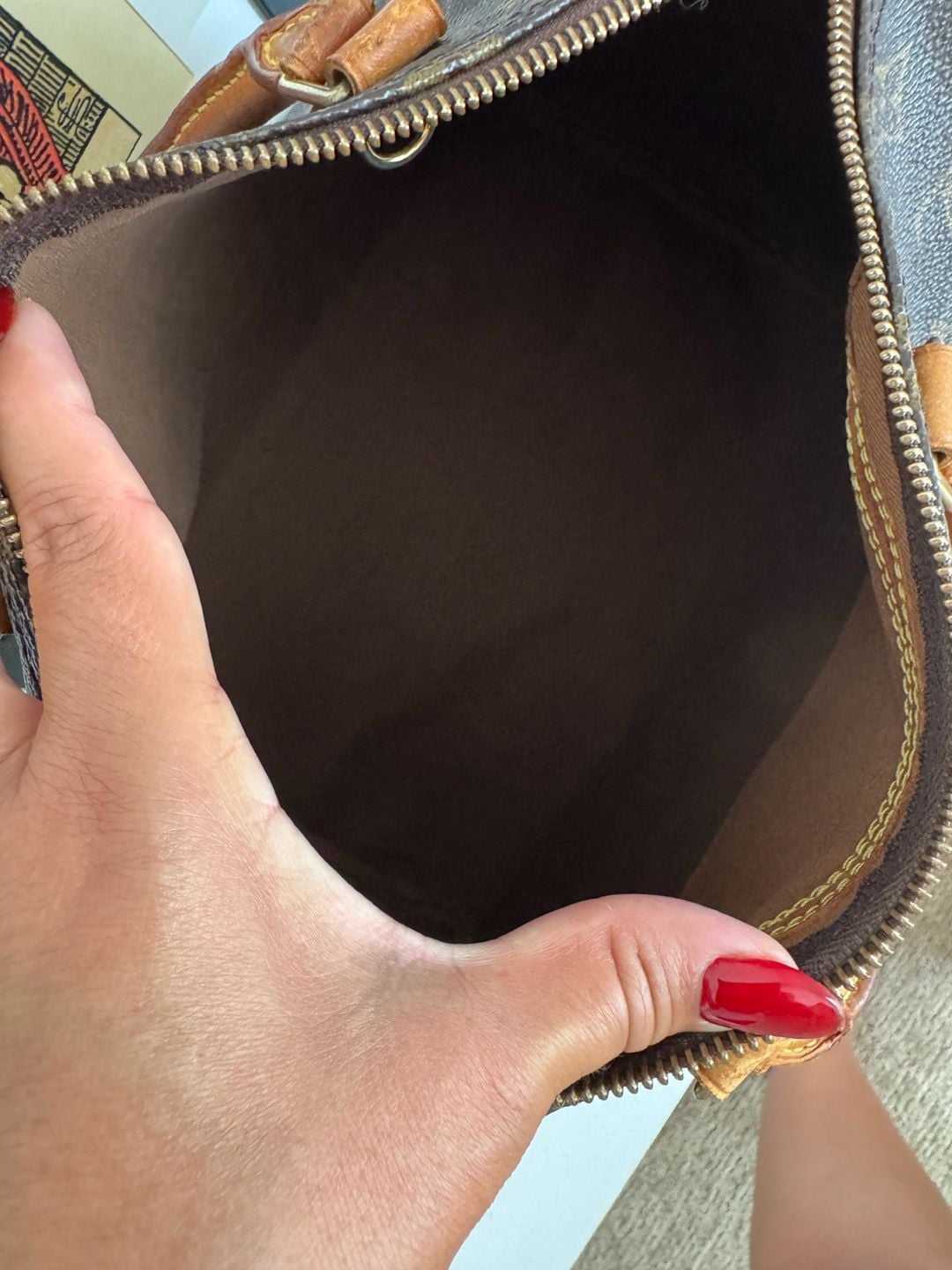 Louis Vuitton Monogram Speedy 30 Handbag Brown 8