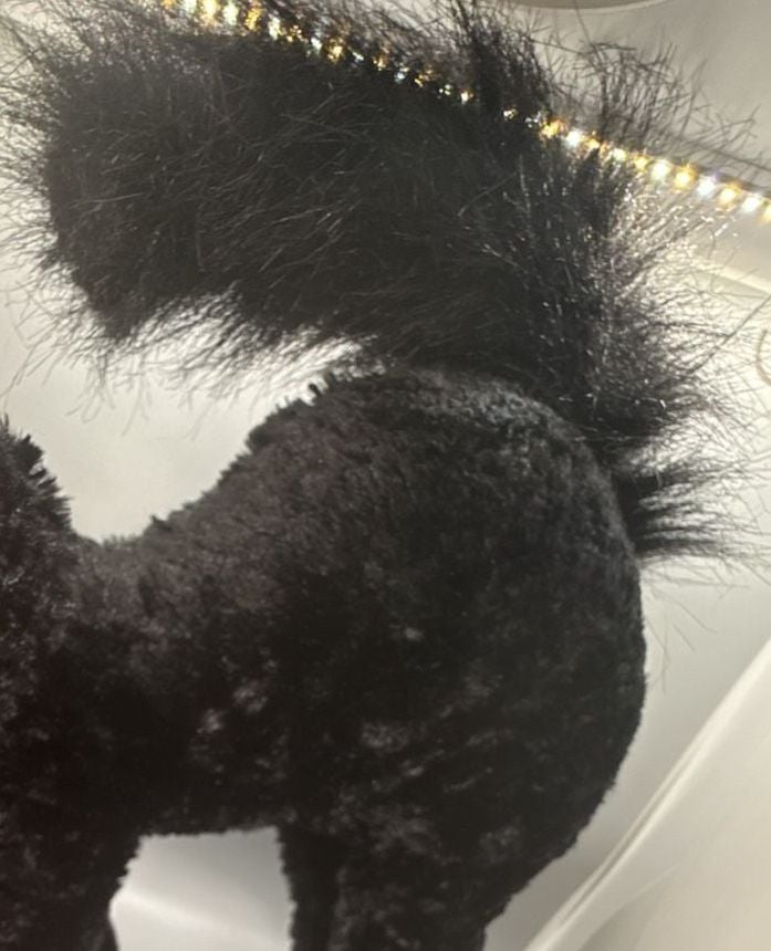 Hug & Luv Halloween Black Red Vampire Cat Plush Decor Arched Back Hong Kong Vtg 9