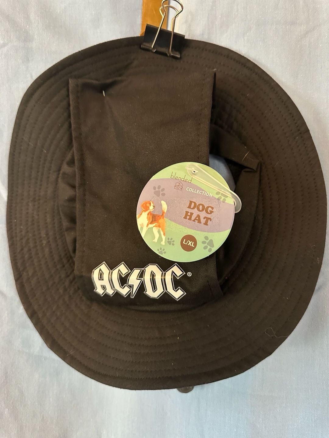 NWT - AC/DC Blended Collection Dog Hat Size L/XL Black Cotton Safari Boonie 1