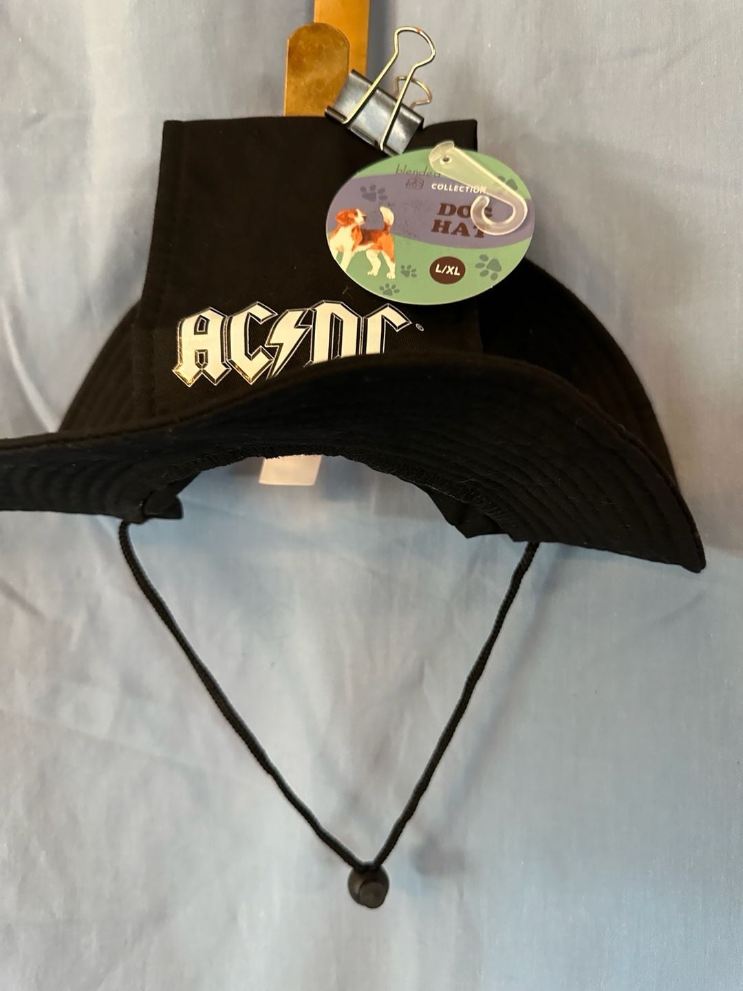 NWT - AC/DC Blended Collection Dog Hat Size L/XL Black Cotton Safari Boonie 5