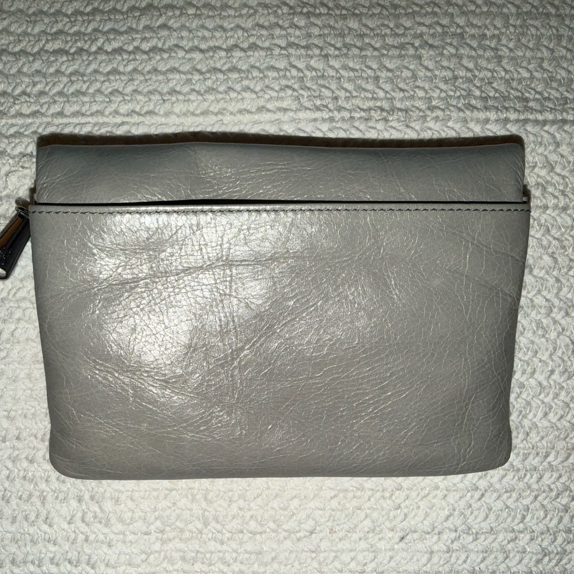 Hobo Gray Leather Crossbody Bag 13