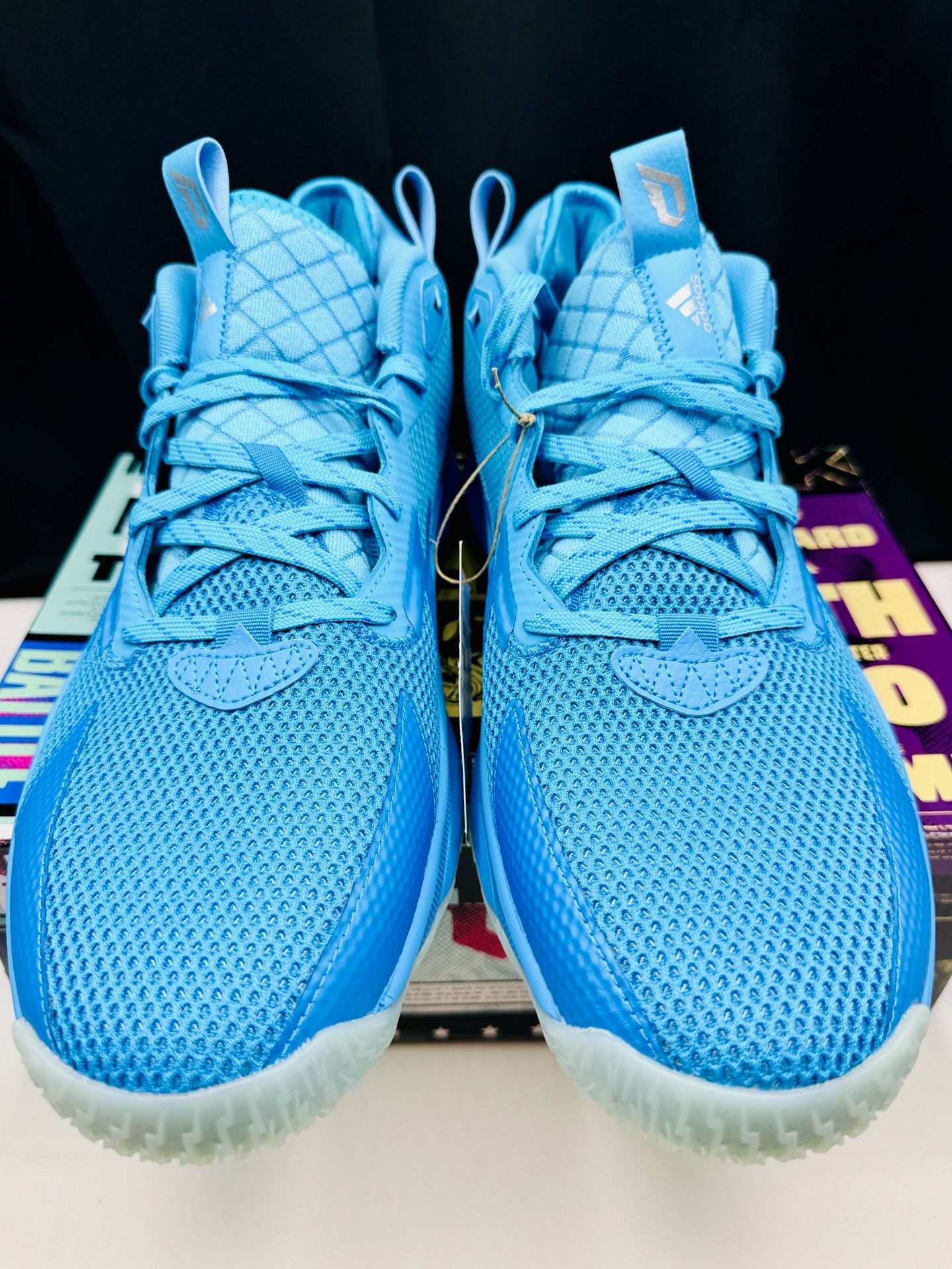 Adidas Dame 8 Young Dolla Size 12 Signal Cyan Basketball Shoes GY6465 New!! 4