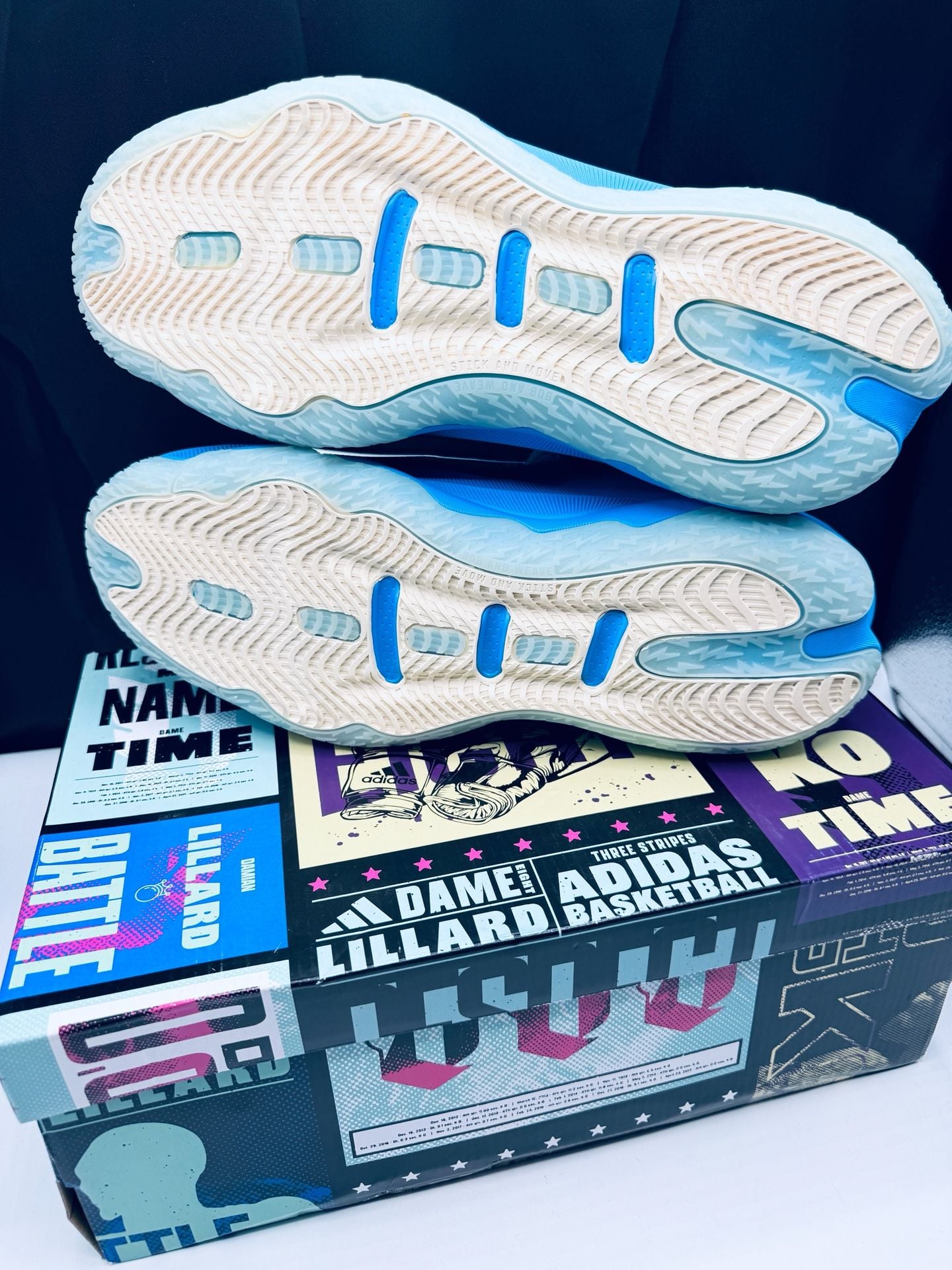 Adidas Dame 8 Young Dolla Size 12 Signal Cyan Basketball Shoes GY6465 New!! 8