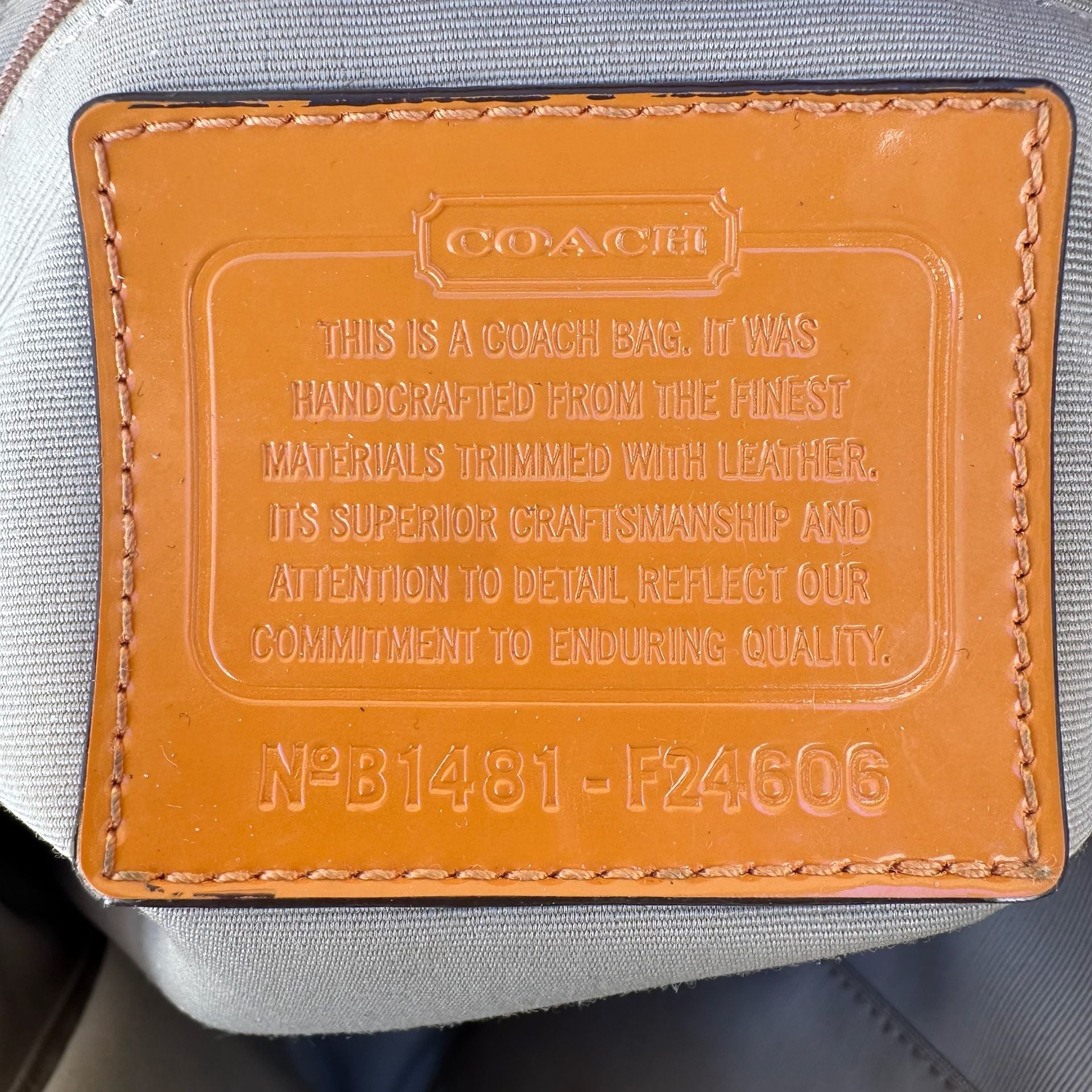Coach Peyton Signature Cora Domed Satchel (Khaki/Tangerine) 8