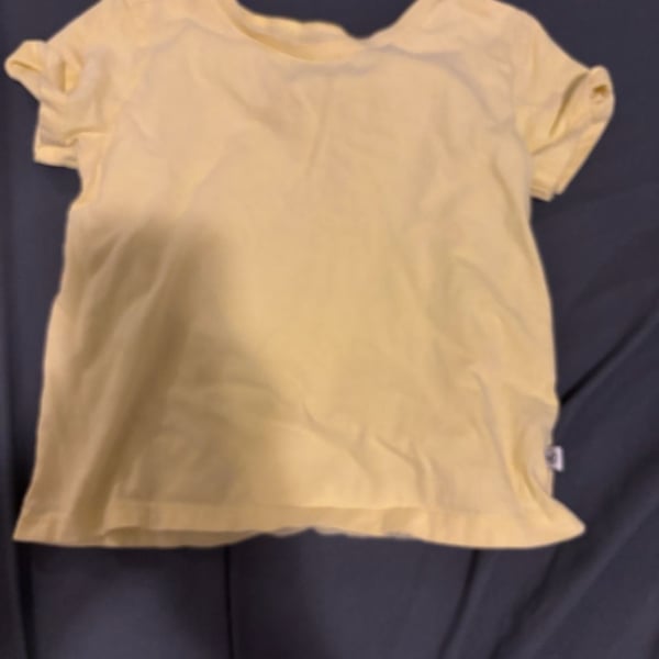 Honest Baby T-Shirt Size 4 Yellow Short Sleeve Cotton