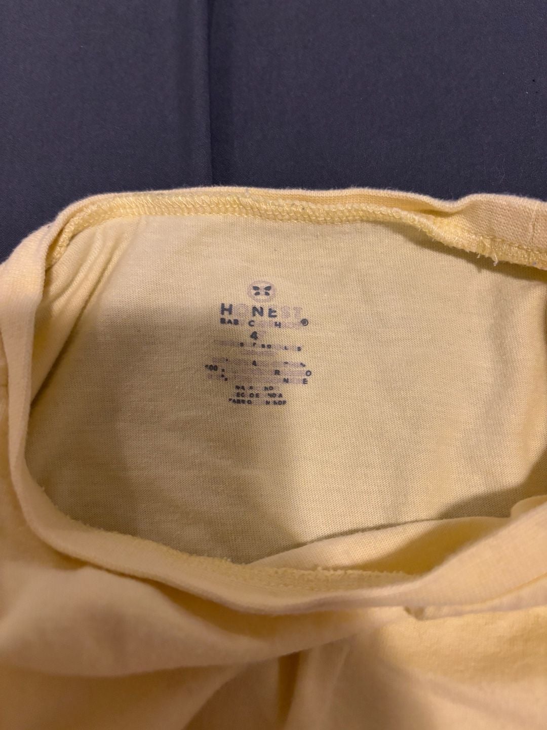 Honest Baby T-Shirt Size 4 Yellow Short Sleeve Cotton 3