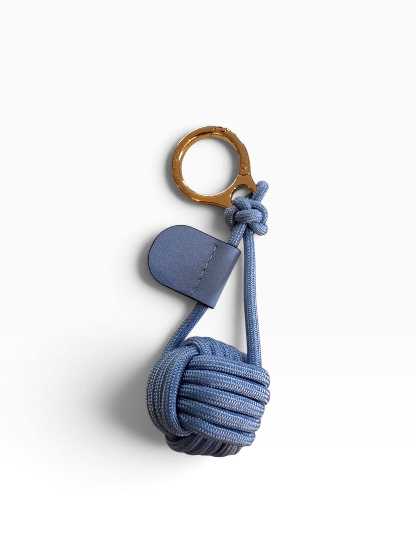 Tommy Hilfiger Blue Rope Knot Keychain Bag Charm Gold Hardware 3