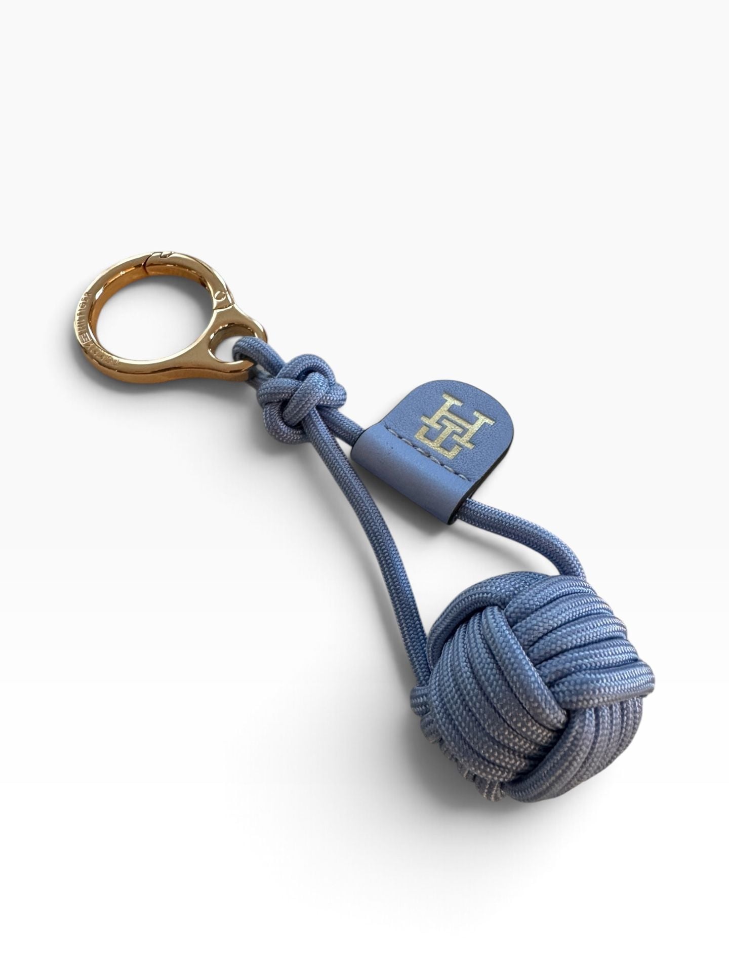 Tommy Hilfiger Blue Rope Knot Keychain Bag Charm Gold Hardware 4