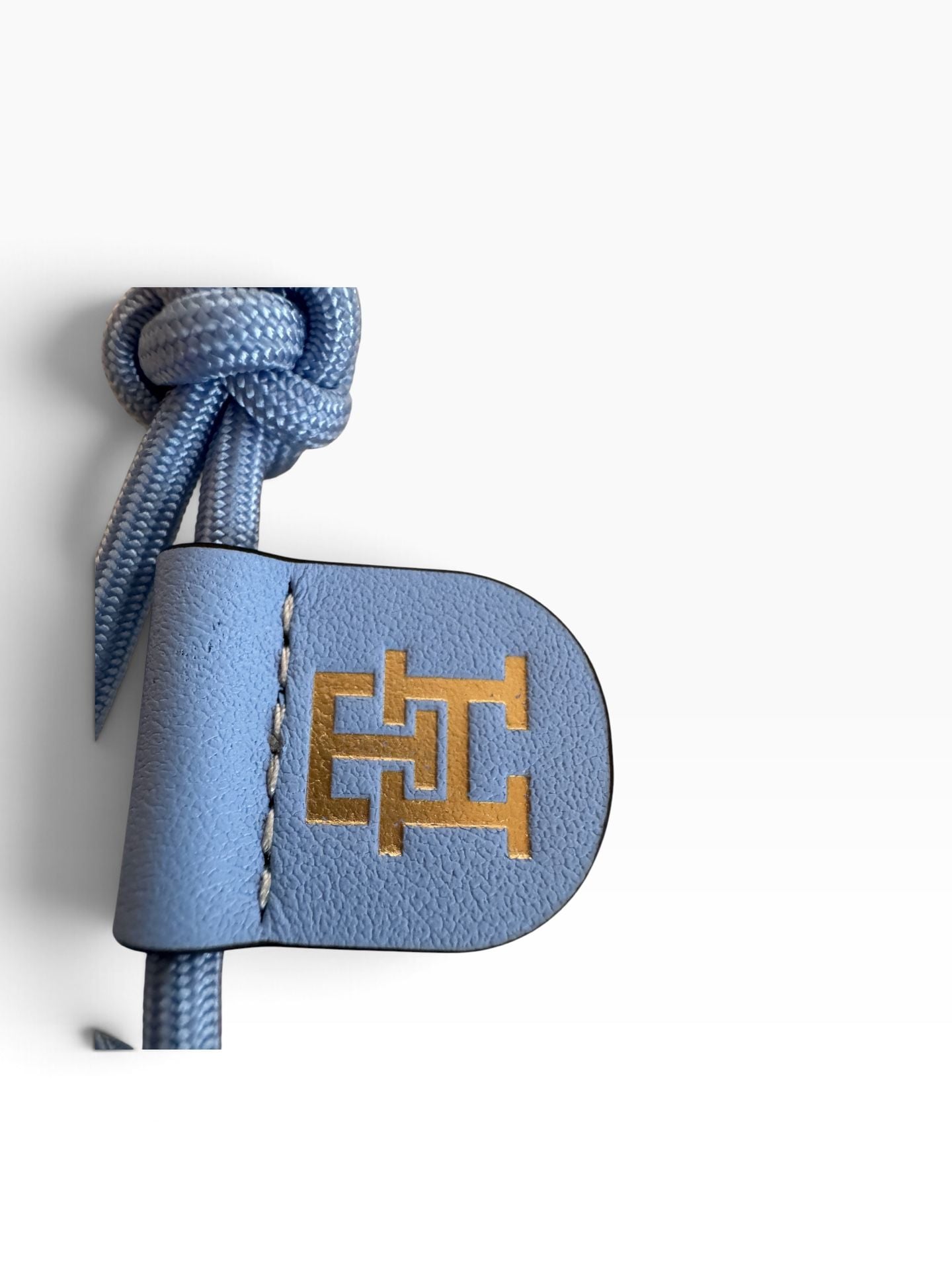 Tommy Hilfiger Blue Rope Knot Keychain Bag Charm Gold Hardware 7