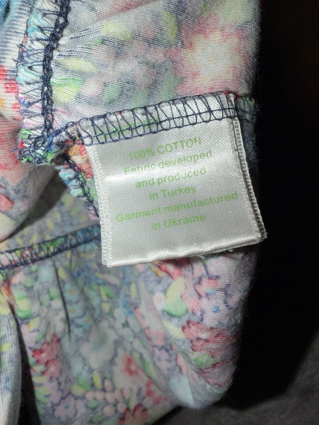 Green Cotton Garnet Hill Kids Floral Dress Size 04 100% Cotton 4