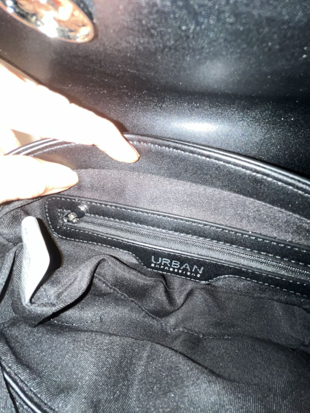 Urban Expressions Black Vegan Leather Handbag 3