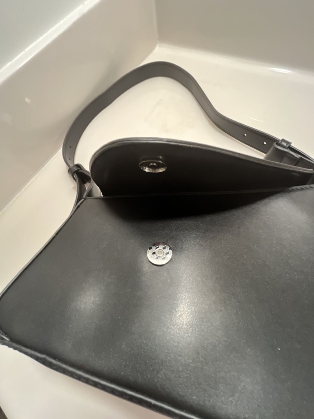 Urban Expressions Black Vegan Leather Handbag 6