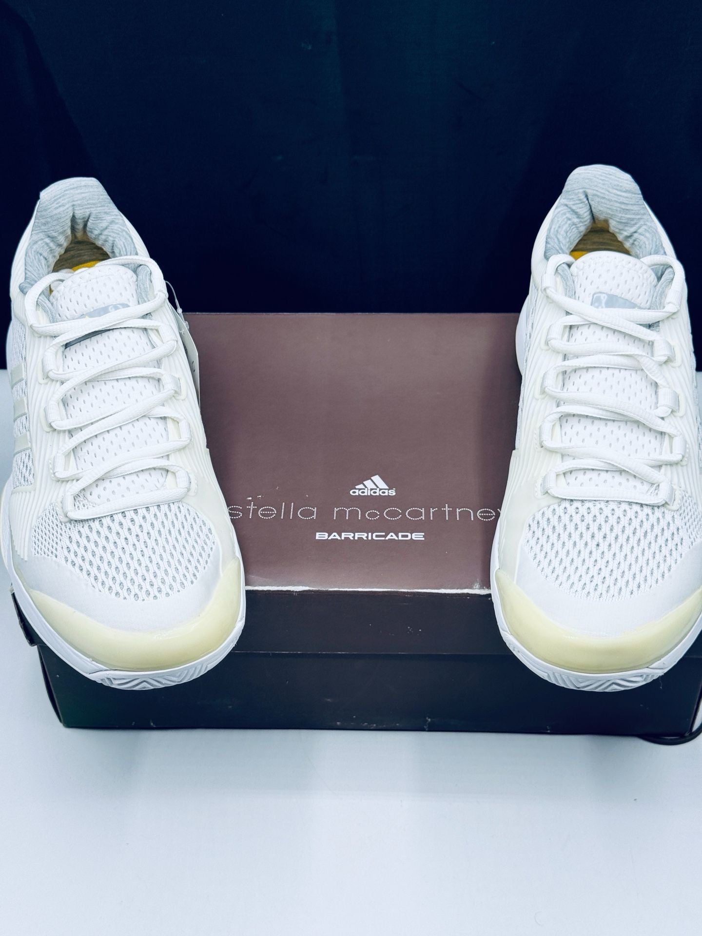 Adidas by Stella McCartney Barricade 2015 Size 8 White Tennis Shoes m21096 New! 5