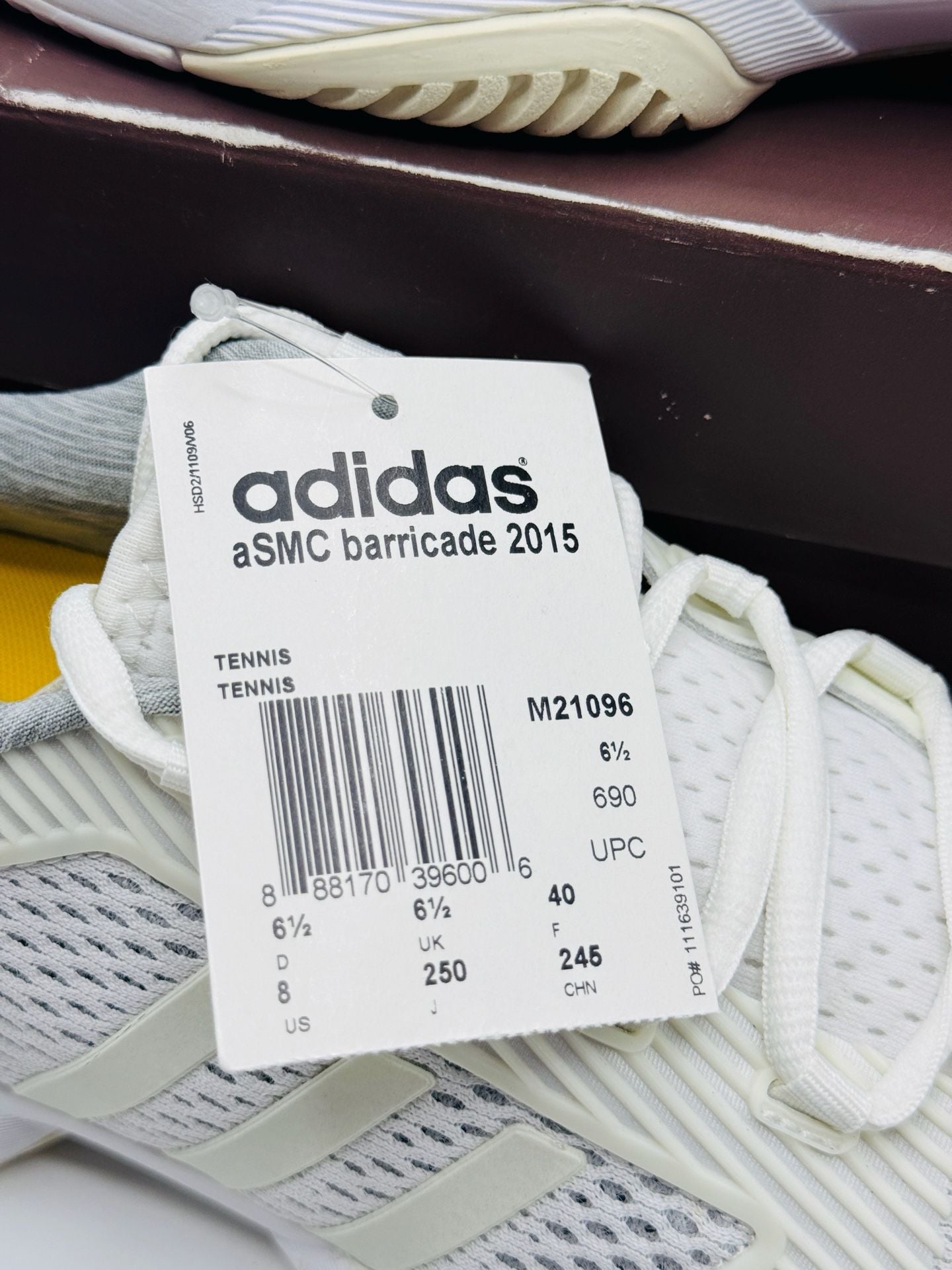 Adidas by Stella McCartney Barricade 2015 Size 8 White Tennis Shoes m21096 New! 9