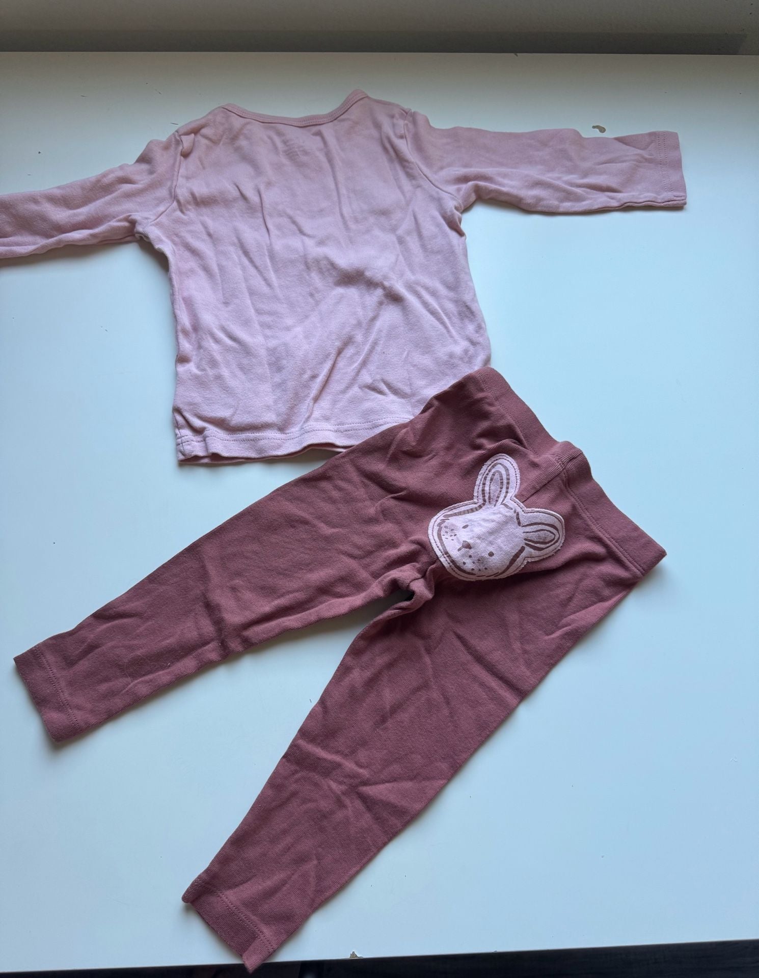 Carters Forest Friends Bunny Long Sleeve Outfit Set Pink 2