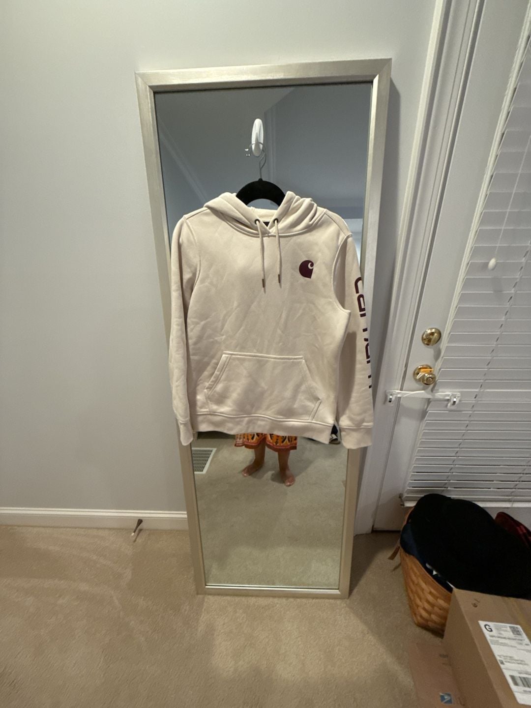 Carhartt Clarksburg Hoodie Size M (8-10) Cream White 2