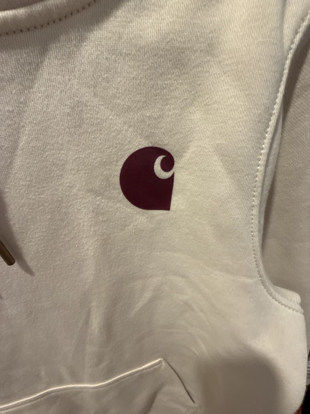 Carhartt Clarksburg Hoodie Size M (8-10) Cream White 7