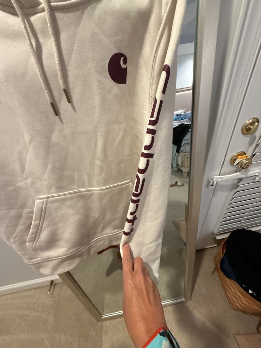 Carhartt Clarksburg Hoodie Size M (8-10) Cream White 8