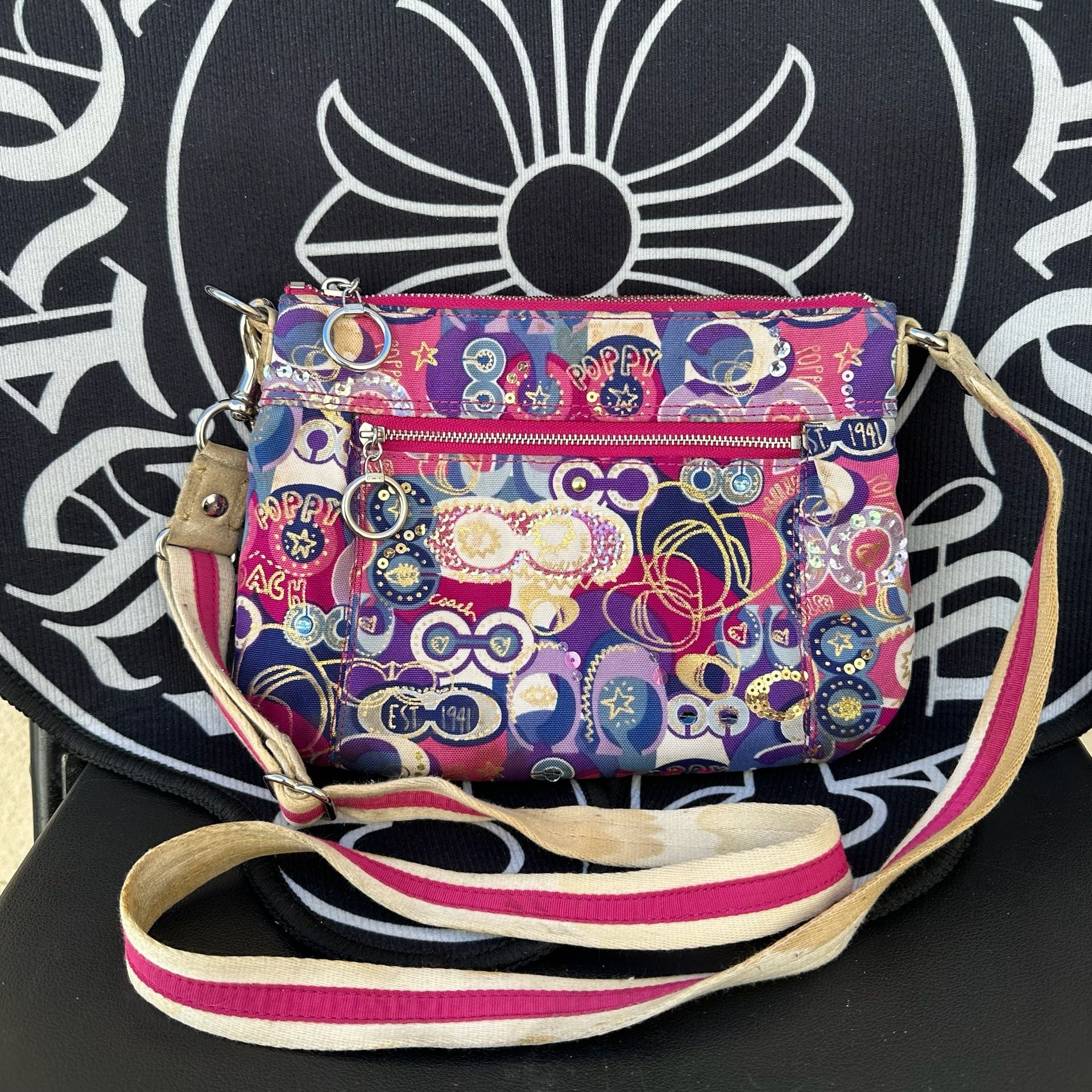 Coach Poppy Sequined Kaleidoscope Crossbody Bag Multicolor 2