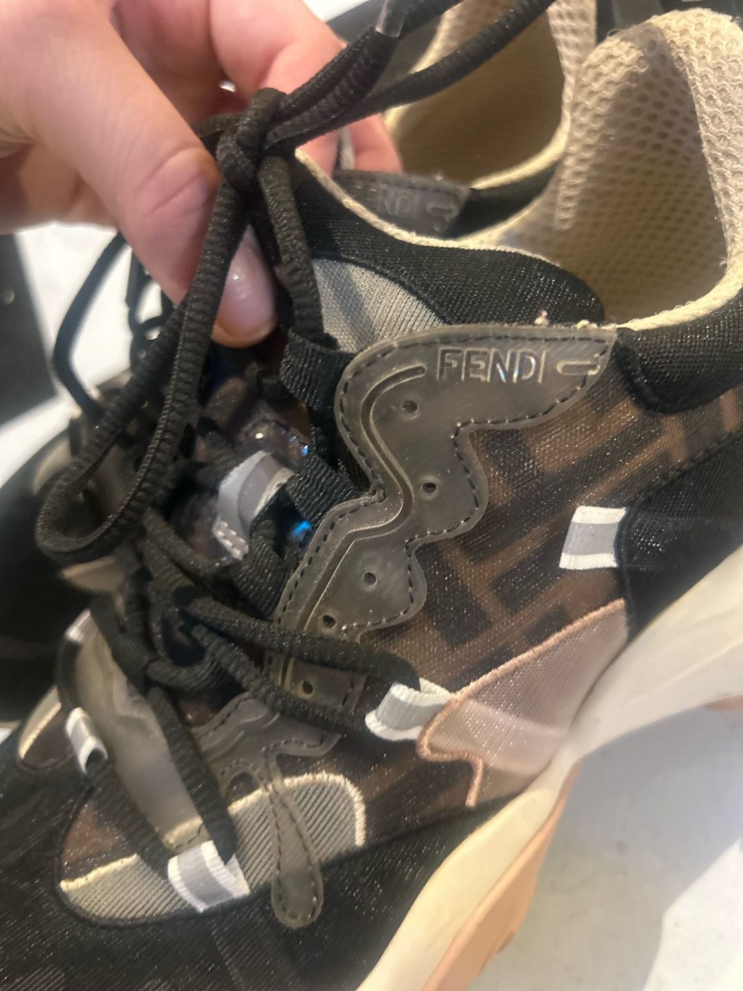 Fendi FFluid Mesh Chunky Sneakers Black 6