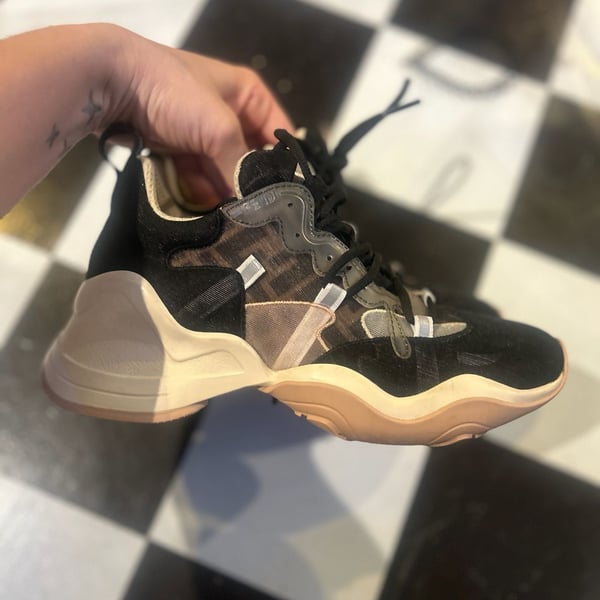 Fendi FFluid Mesh Chunky Sneakers Black