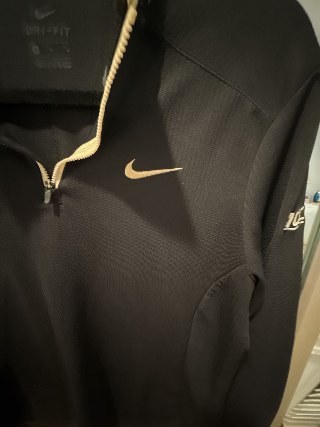 Nike Wake Forest Tennis 1/4 Zip Size M Black Jacket 4