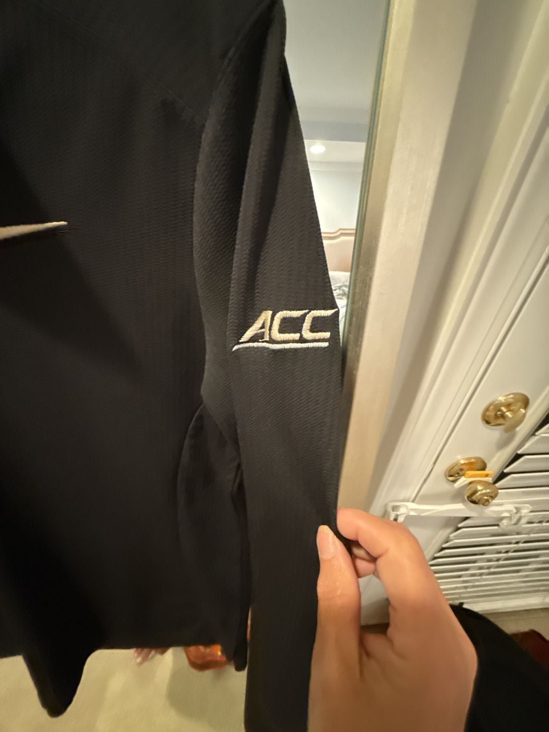 Nike Wake Forest Tennis 1/4 Zip Size M Black Jacket 5