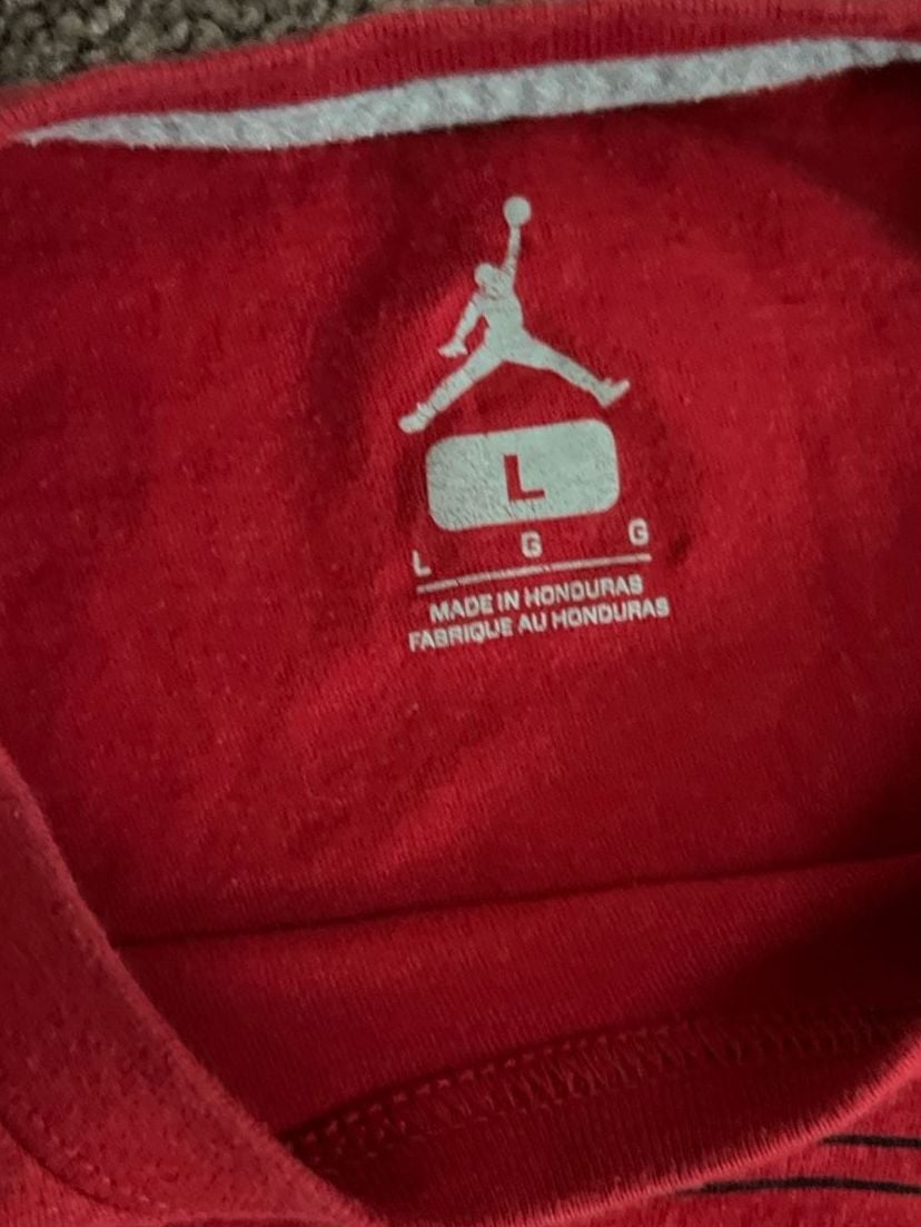 Jordan Flight Club T-Shirt Size L Red Short Sleeve Crew Neck 3
