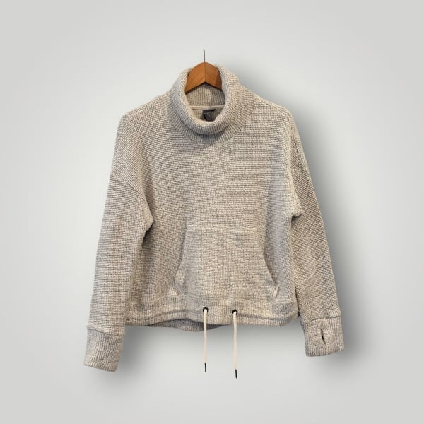 Sweaty Betty Restful Boucle Sweatshirt Size S Gray