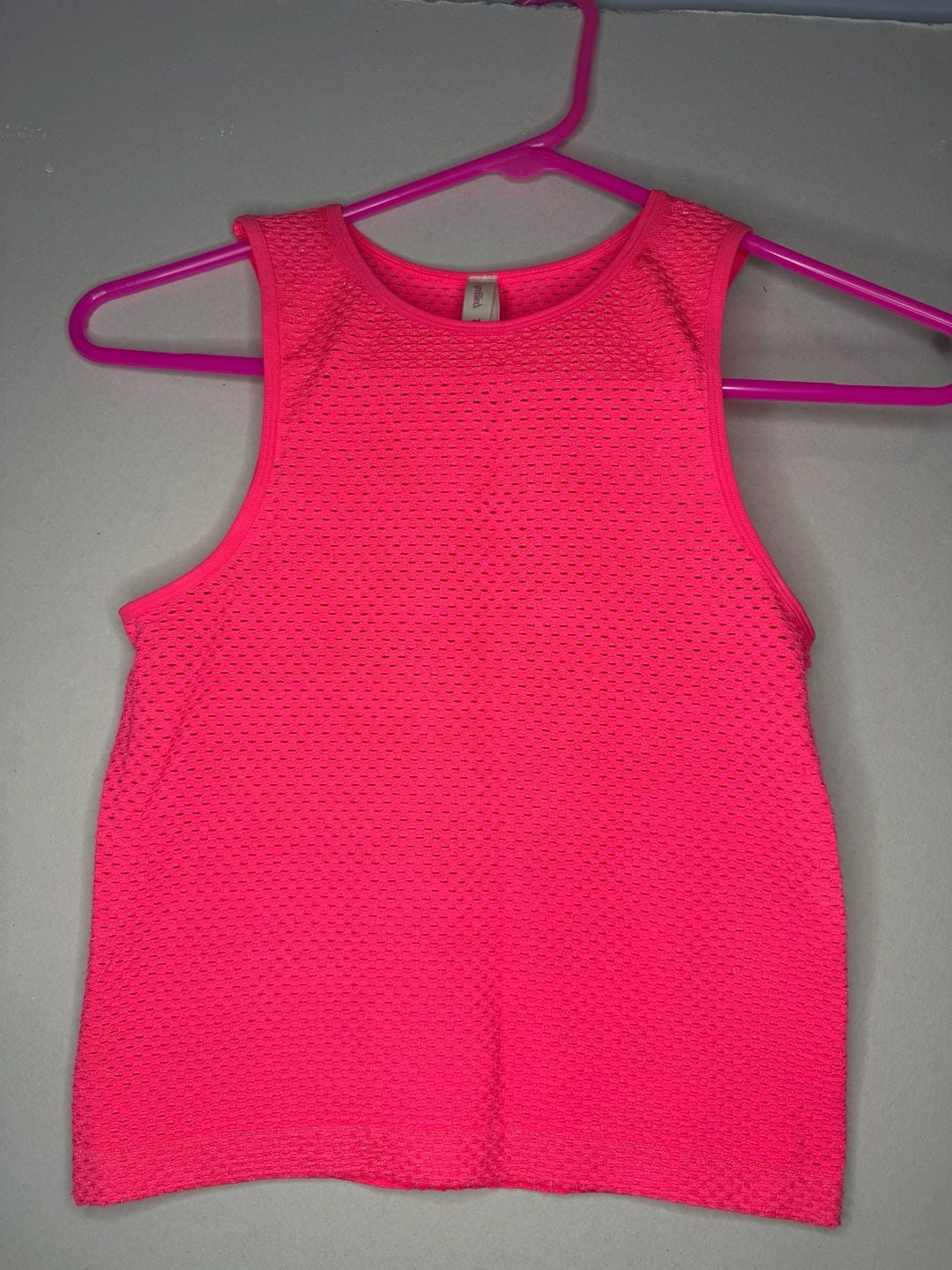 Lyrebird Anthropologie Tank Top S/M Pink Metallic Mesh Crop Top NWT 2