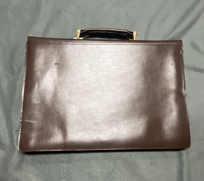 Gold Pfeil Vintage Brown Leather Briefcase Document Bag 4