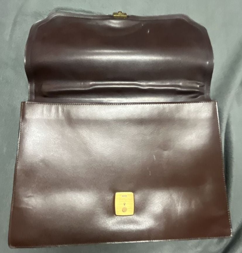 Gold Pfeil Vintage Brown Leather Briefcase Document Bag 6