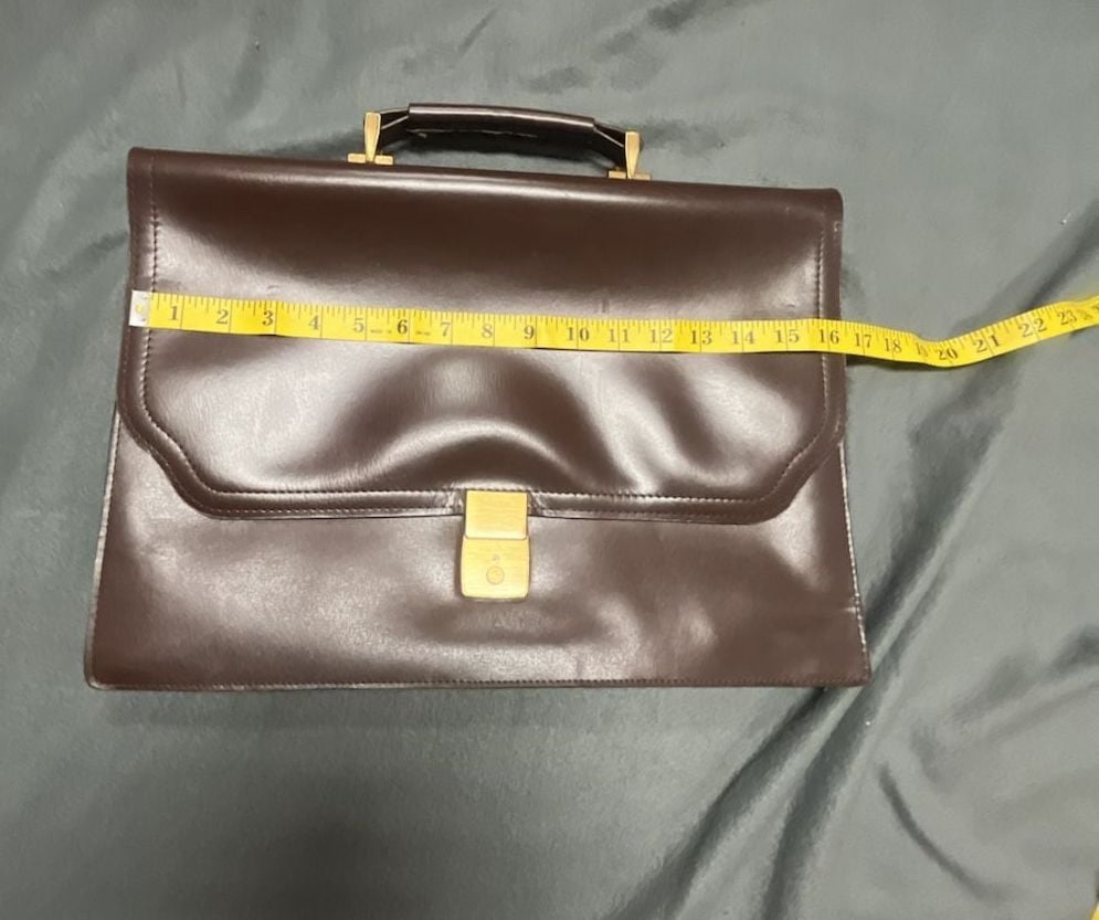 Gold Pfeil Vintage Brown Leather Briefcase Document Bag 8
