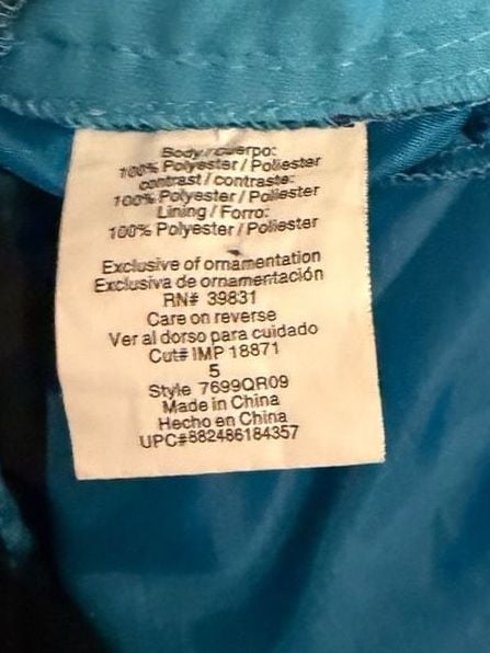 XOXO Cocktail Dress Size 5 Blue Sequin 7