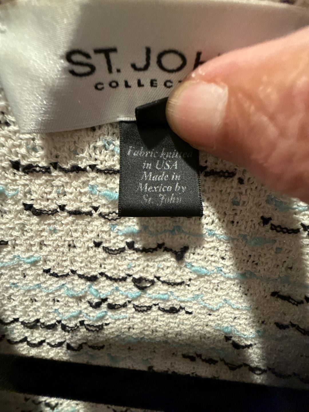 St. John Collection Blazer Size 12 Tweed Blue 5